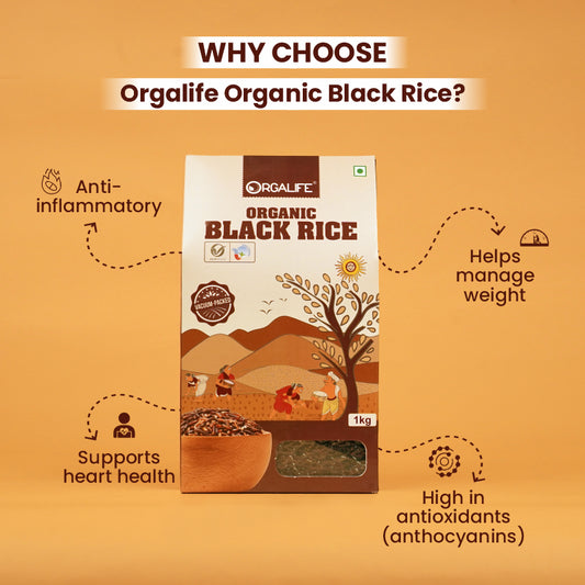 Organic black rice 1kg