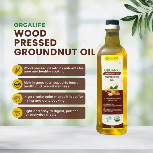 Organic Wood-Pressed Groundnut Oil 1ltr