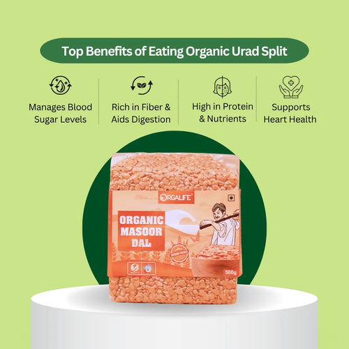 Organic Masoor Dal 500g