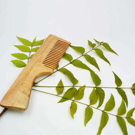 Neem Wood Comb With Handle