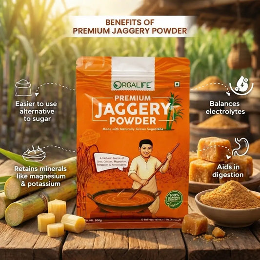 Natural and Healthy Sweetener | Organic Jaggery Powder 500g