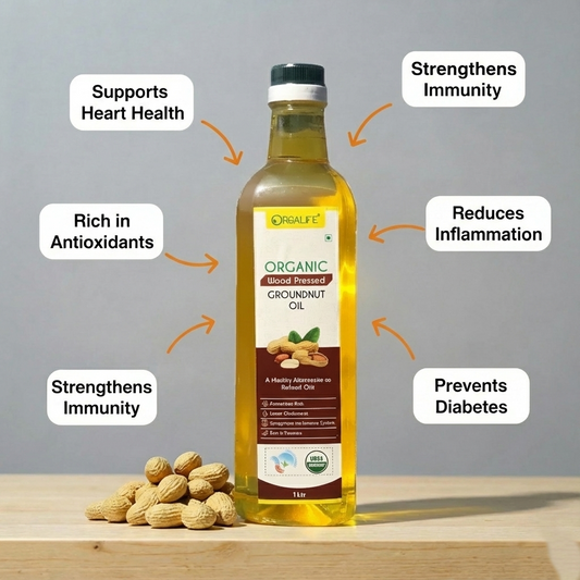 Organic Wood-Pressed Groundnut Oil 1ltr
