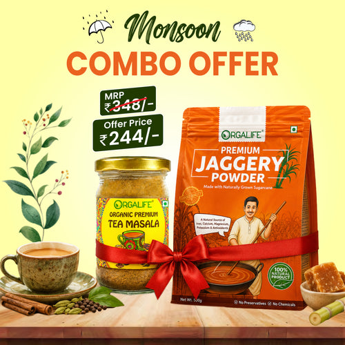 Monsoon Combo Pack – Organic Tea Masala + Organic Jaggery Powder
