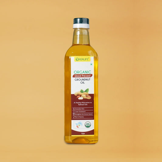 Organic Wood-Pressed Groundnut Oil 1ltr