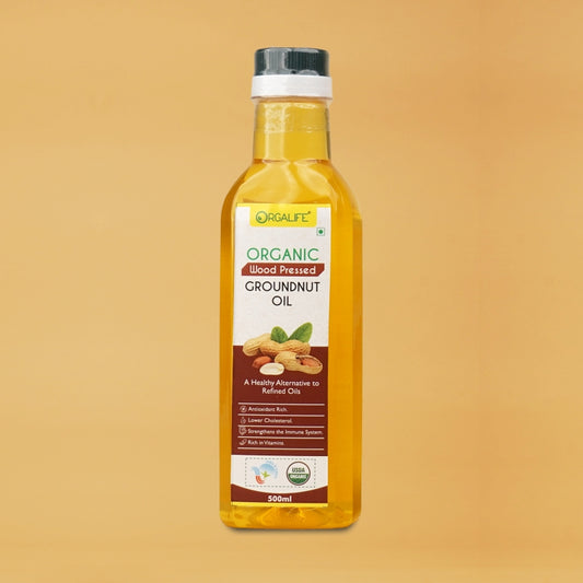 Organic Wood-Pressed Groundnut Oil 500ml