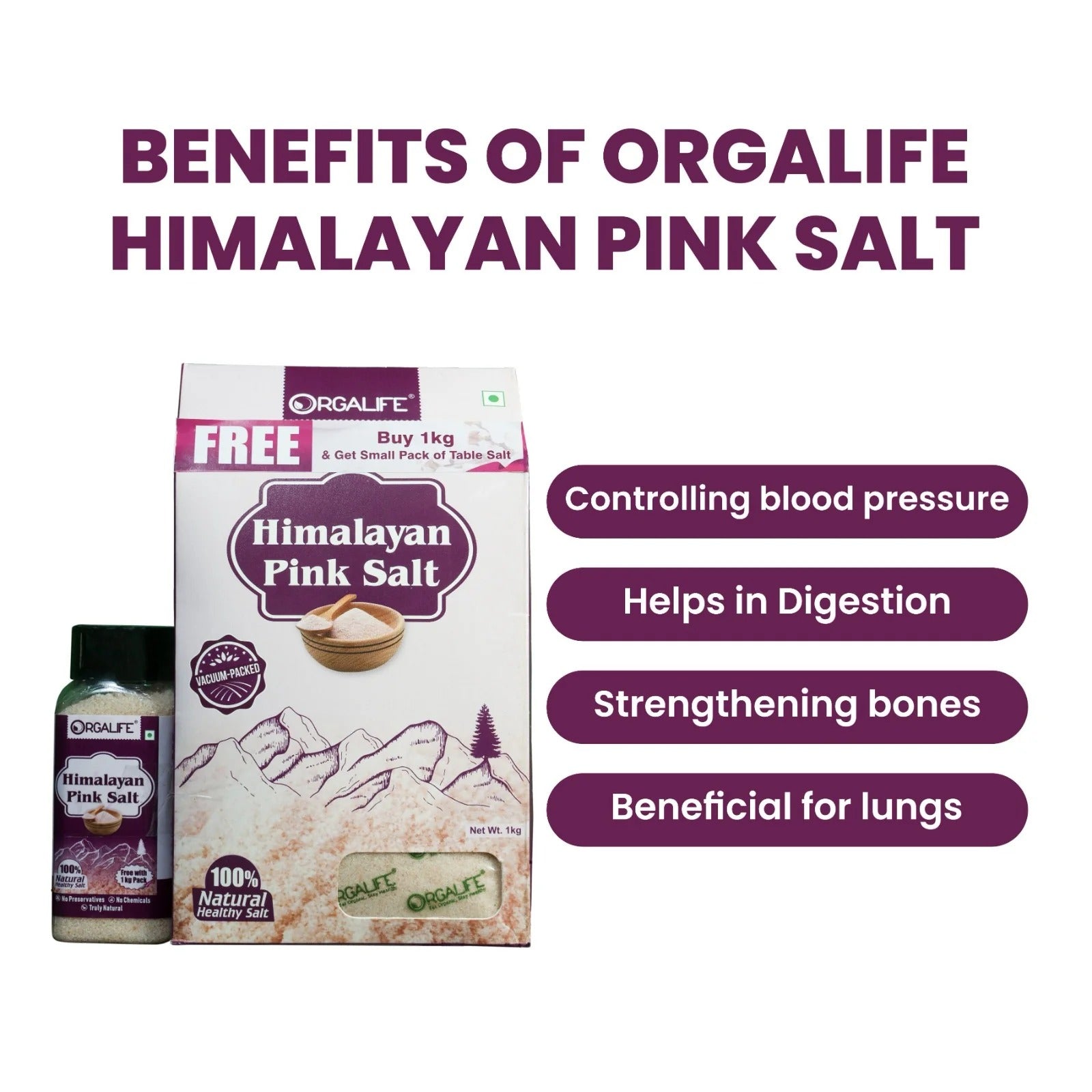 Natural Himalayan Pink Salt 1kg image 1