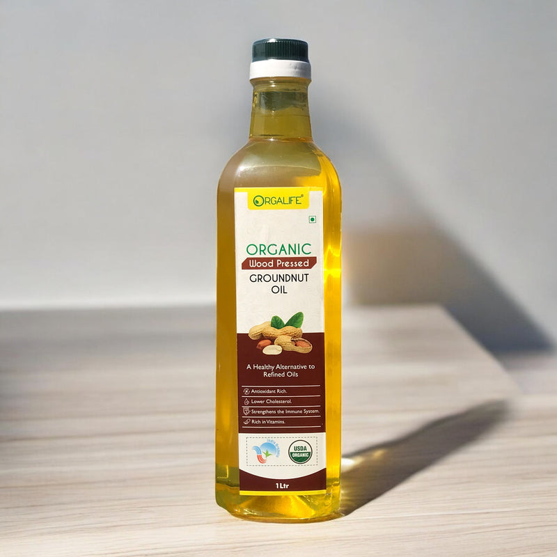 Organic Wood-Pressed Groundnut Oil 1ltr