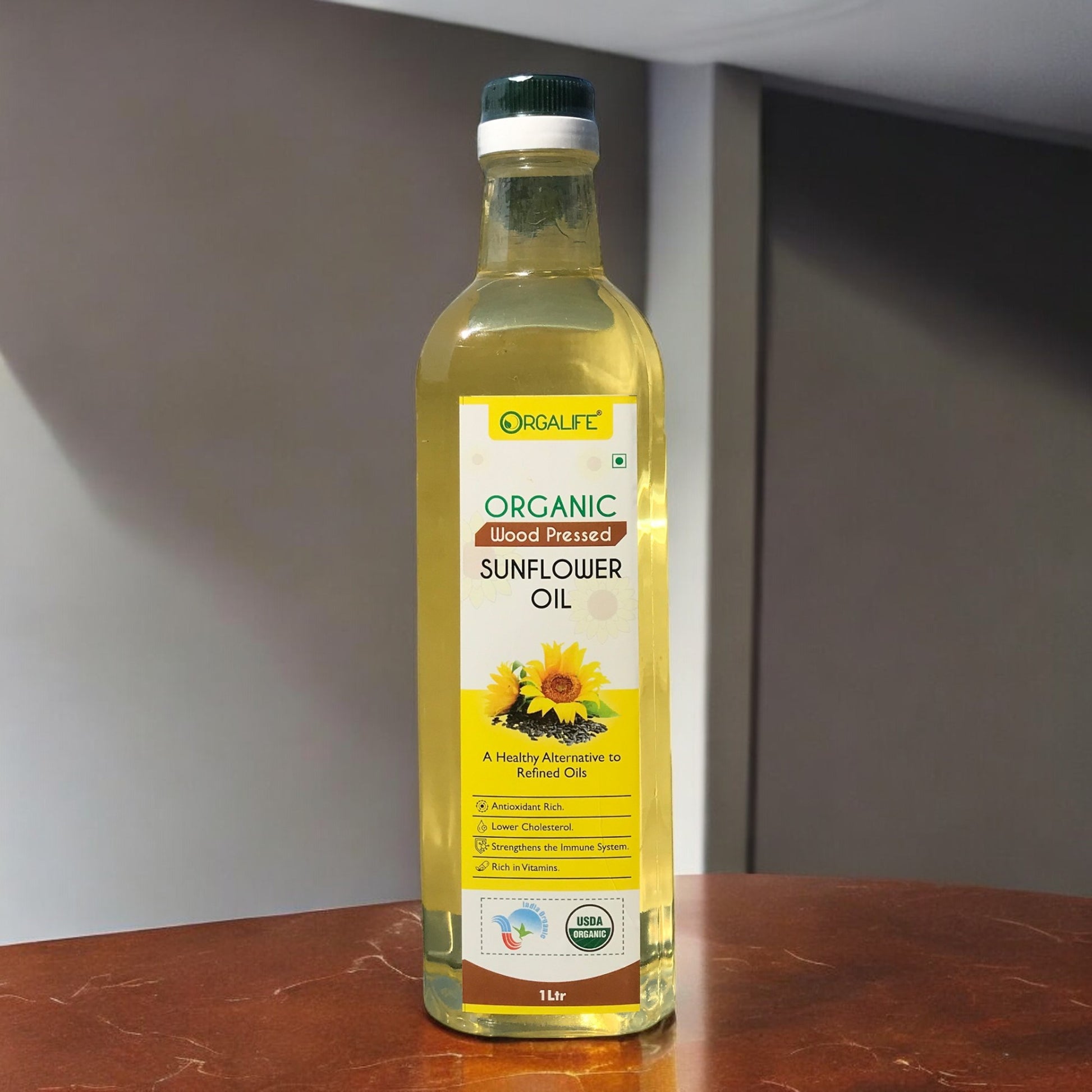 Organic Wood Pressed Sunflower Oil 1ltr