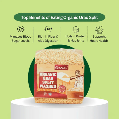 Organic Urad Split Washed 500g