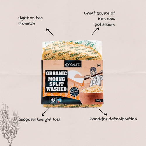 Organic Moong Dal Washed 500g My Store