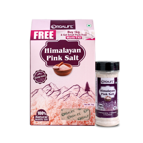 Natural Himalayan Pink Salt 1kg with 240g Mini Pack