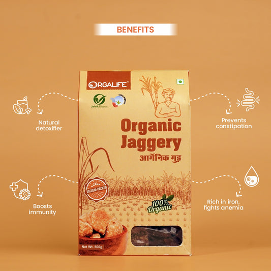 Organic Hard Jaggery 500g Pack of 2