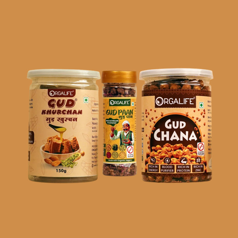 Orgalife Pack of 3 – Gud Mithai | Gud Paan Mouth Freshener | Gud Chana
