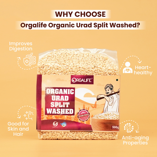 Organic Urad Split Washed 500g