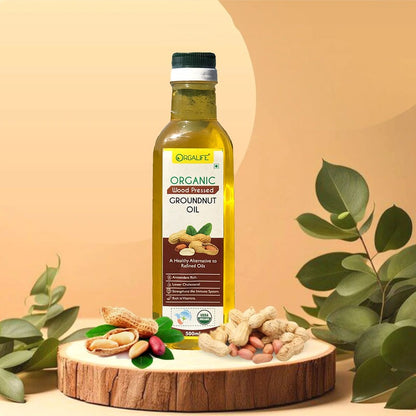 Organic Wood-Pressed Groundnut Oil 500ml