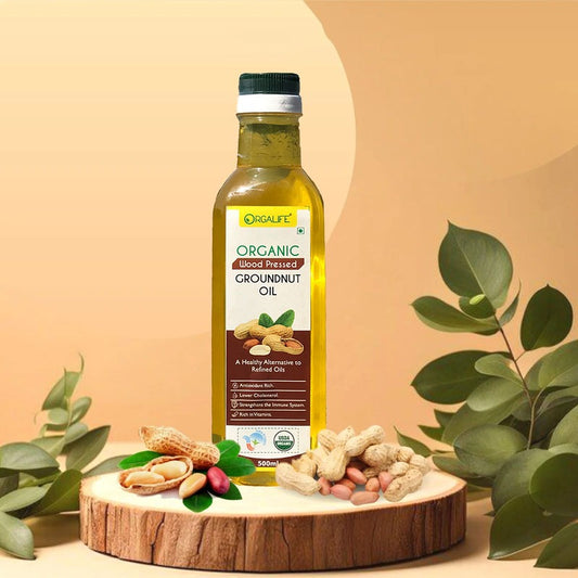 Organic Wood-Pressed Groundnut Oil 500ml