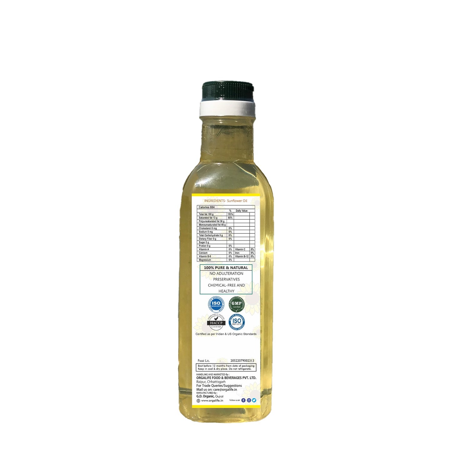 Wood Pressed Sunflower Oil 500ml