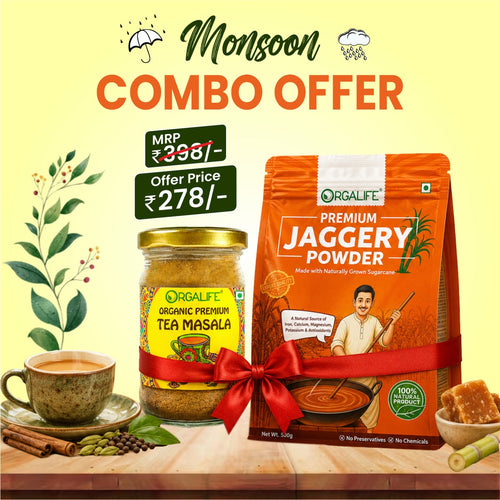 Monsoon Combo Pack – Organic Tea Masala + Organic Jaggery Powder