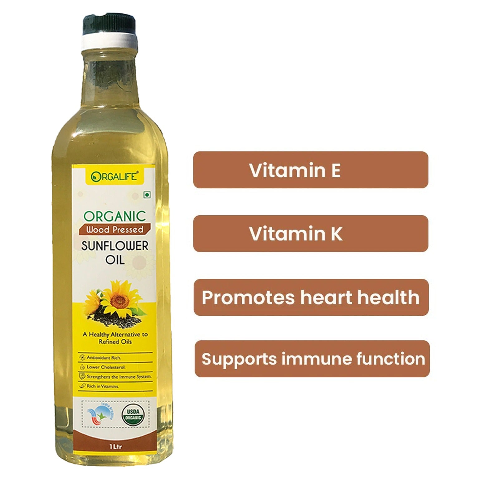Buy Organic Wood Pressed Sunflower at best price