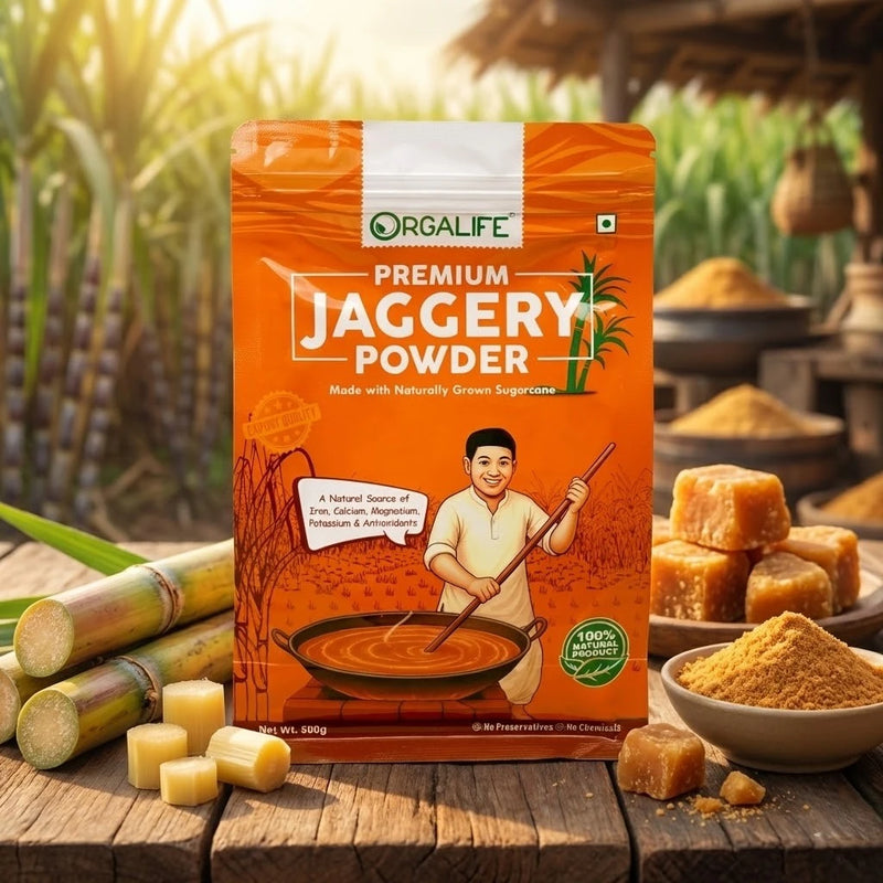 Natural and Healthy Sweetener | Organic Jaggery Powder 500g