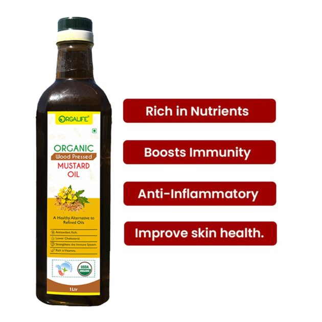 Organic Mustard Oil 1ltr - Image 2